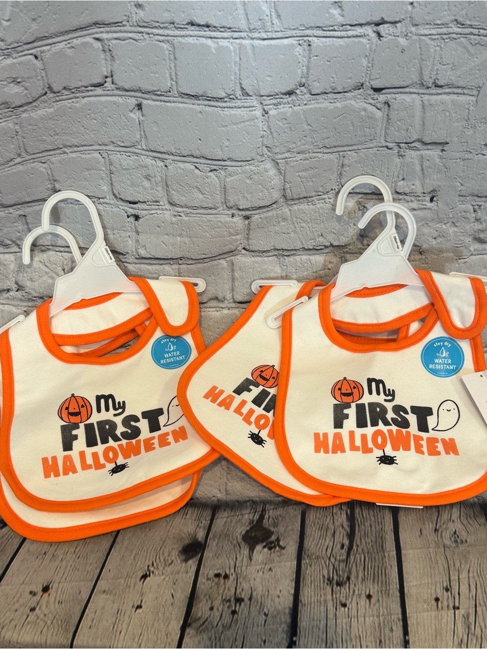 Set of 4 Carter’s My First Halloween Baby Bibs